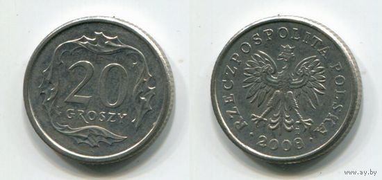 Польша. 20 грошей (2008, XF)