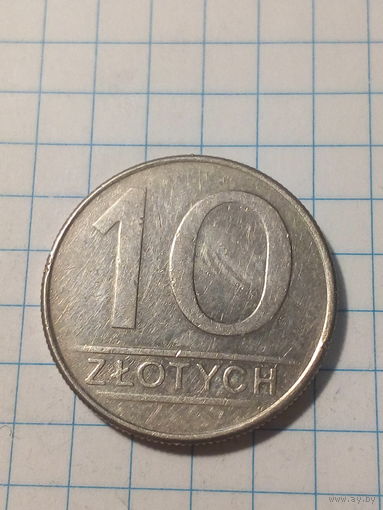 10 злотых Польша 1988 год