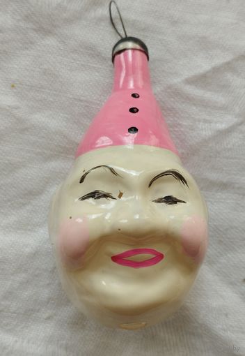 Ёлочная игрушка голова клоуна