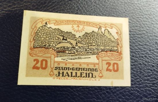 Нотгельд Австрия Халлайн 20 геллеров 1920