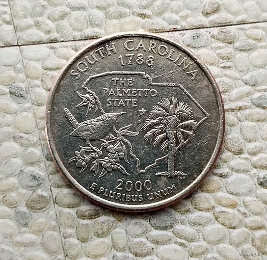 1/4 доллара 2000 года США. Квотер штата Южная Каролина..