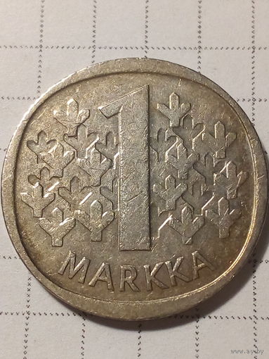 1 марка Финляндия 1988 год.
