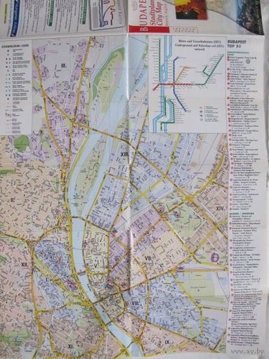 Карта Будапешта (60х40 см)