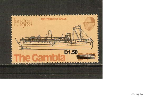 Гамбия-1983 (Мих.496) **  , Флот, Корабли (кат.50 е), нов.номинал