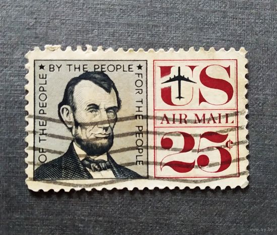 Марка США 1960 год Линкольн