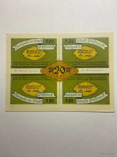 20 пфенингов (нотгельды) г. Германия.-1012