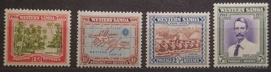 Британские колонии. Западное Самоа, 1939 г. полная серия SG195-98 MLH