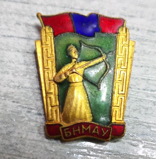 Значок "Национальные виды спорта.Стрельба из лука"  (Монголия) тяжелый