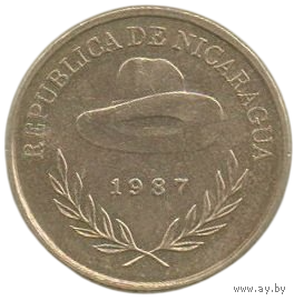РЕСПУБЛИКА НИКАРАГУА. 50 СЕНТАВО 1987