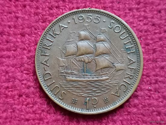 ЮАР 1 пенни 1955 г. Ал-5