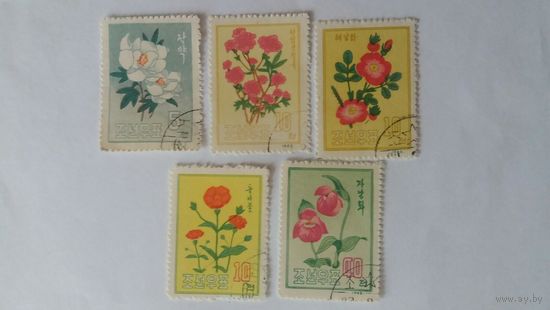 КНДР 1963 5м цветы