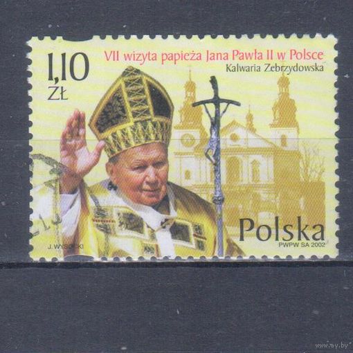 [1452] Польша 2002. Папа Ян Павел II. Гашеная марка.