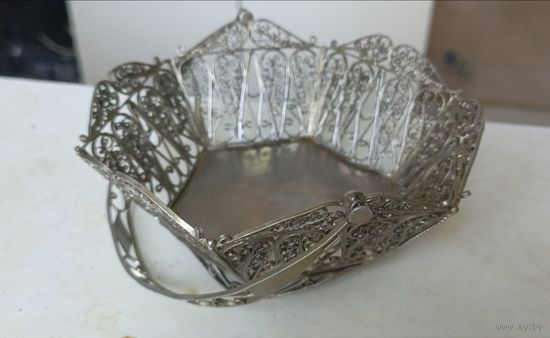 Конфетница скань мельхиор