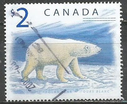 Канада. Белый медведь. 1998г. Mi#1726.
