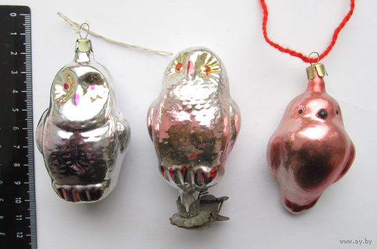 Все лоты с рубля.Елочные игрушки Птицы,СССР.