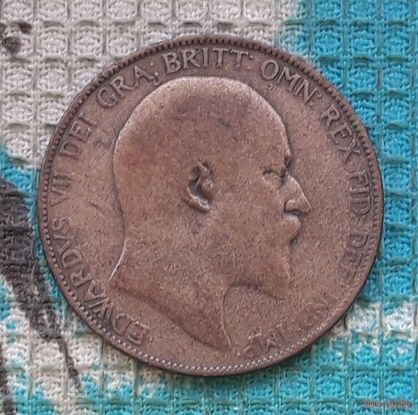 Великобритании 1 пенни 1906 года. Король Эдвард VII. Предложи свою цену или обмен!