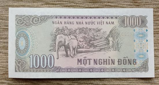 Werty71 Вьетнам 1000 донг 1988 UNC банкнота