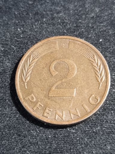 Германия 2 пфеннига 1976 F