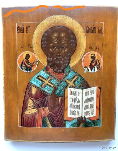 Икона Николай чудотворец, Мстера , 26 на 31 см.