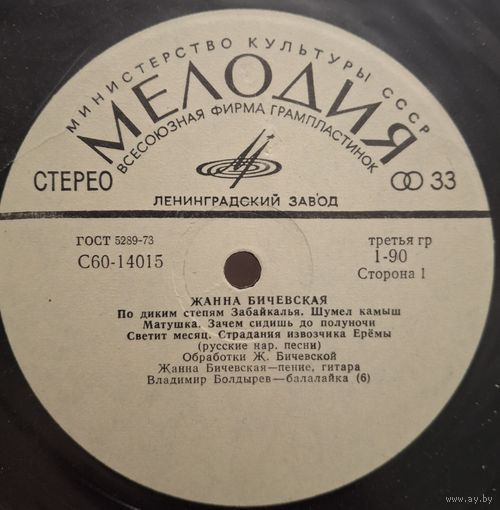 Жанна Бичевская