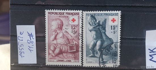 РАСПРОДАЖА ФРАНЦИЯ 1955г. Полная серия. Гаш.