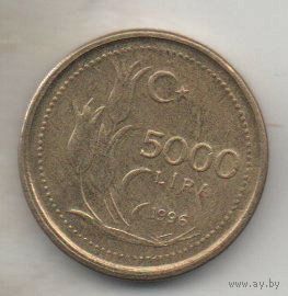 ТУРЕЦКАЯ РЕСПУБЛИКА  5000 ЛИР 1996. ТЮЛЬПАНЫ.