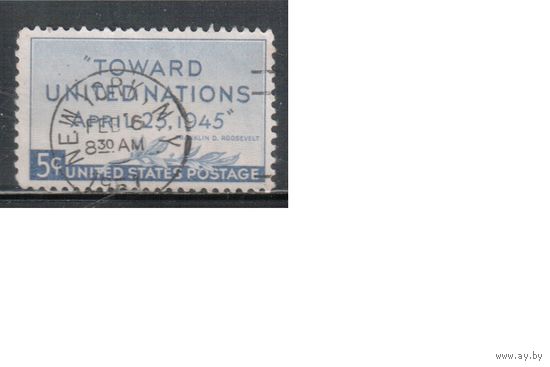 США-1945, (Мих.533 ), гаш.   , Образование ООН (одиночка),