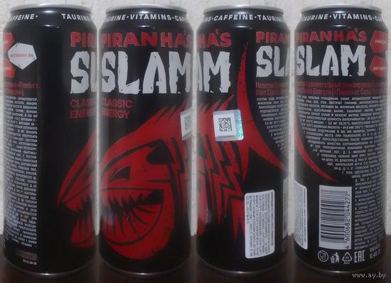Банка от энергетика PIRANHA'S SLAM Classic Energy 2025.07.05 450мл (ОБМЕН/ПРОДАЖА/ТОРГ) 1лот=1шт