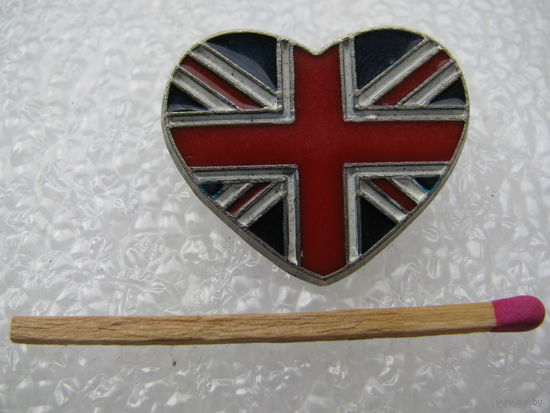 Знак. С любовью к флагу GB. Юнион Джек. тяжёлый