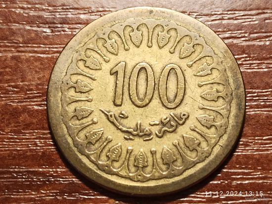 Тунис 100 миллимов 1960