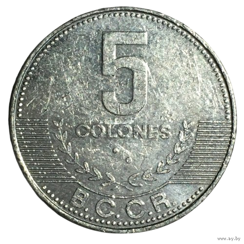Коста-Рика 5 колонов, 2012