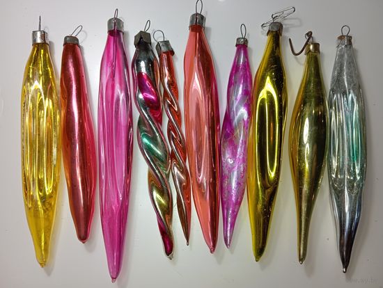 Ёлочная игрушка - Сосульки  , СССР .