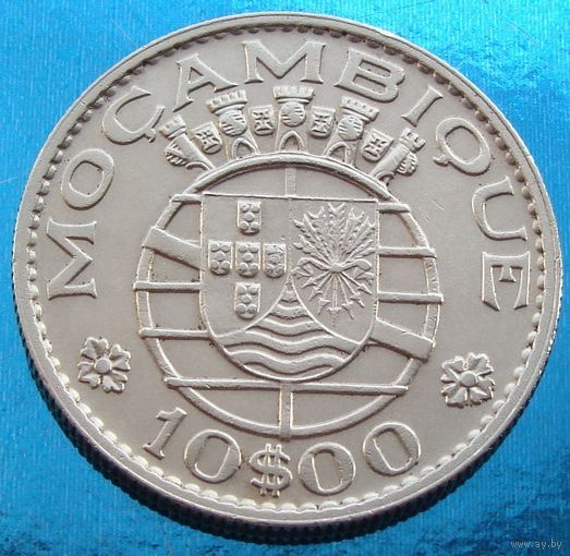 Мозамбик. "Португальская колония" 10 эскудо 1970 год КМ#79b  Тираж: 4.000.000 шт
