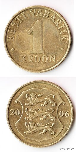 1 крона Эстония 2006 года