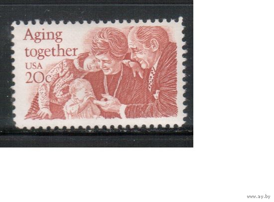 США-1982, (Мих.1591) , ** , Семья (одиночка),