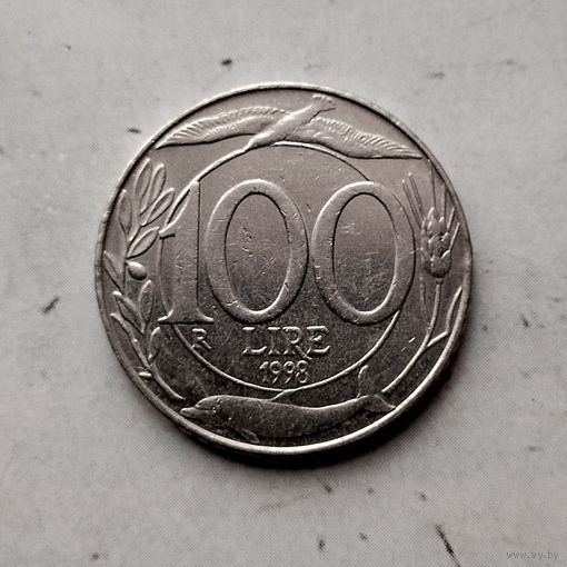 100 лир 1998 года Италия. Итальянская Республика.