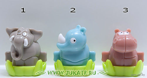 Серия игрушек из киндера Животные-печати
