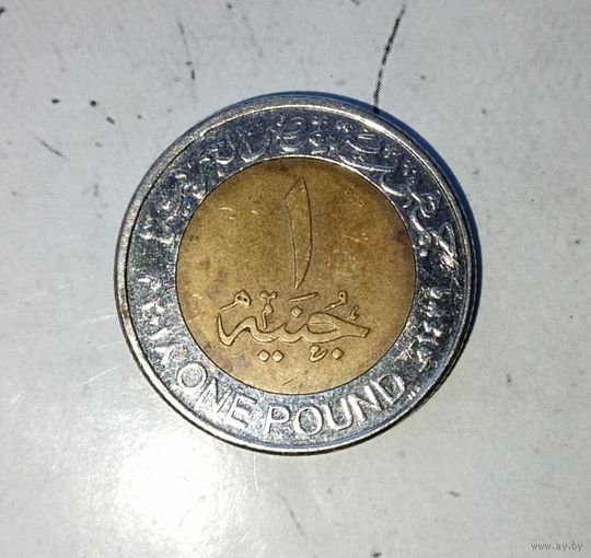1 фунт 2018 года Египет. Арабская Республика Египет. Родная патина!