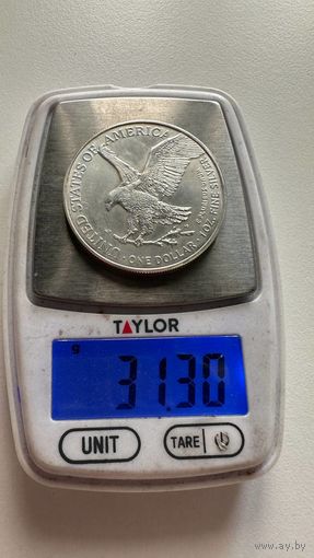 1 доллар США 2022 года 1 унция(31,30 грамм) чистого серебра 999.9
