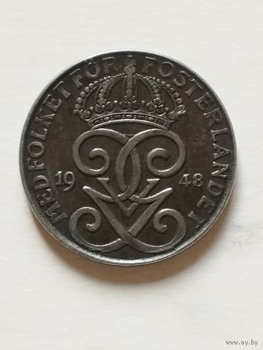 Швеция.  2 эре 1948 (Железо)