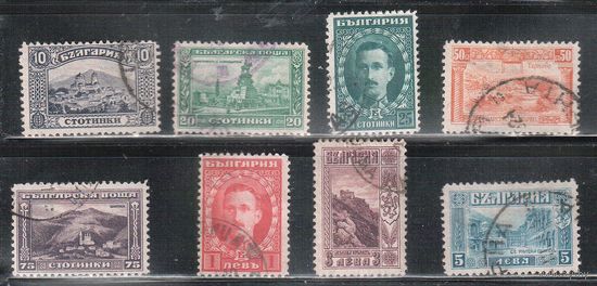Болгария-1921, (Мих.156-164),   гаш.  , Стандарт , Лондонский выпуск , 8 марок