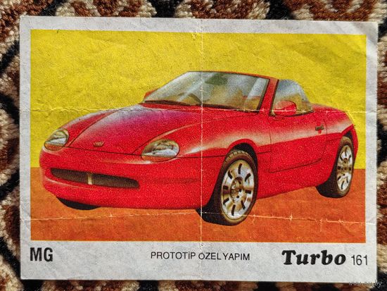 Вкладыш Turbo (Турбо) 3 серия (121-190, Black), номер 161, MG, prototipe. #2. Возможен небольшой торг.