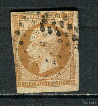 Франция - 1852 - Император Наполеон III 10C - [Mi.12Ia] - 1 марка. Гашеная.  (Лот 24HZ)-TG3P46