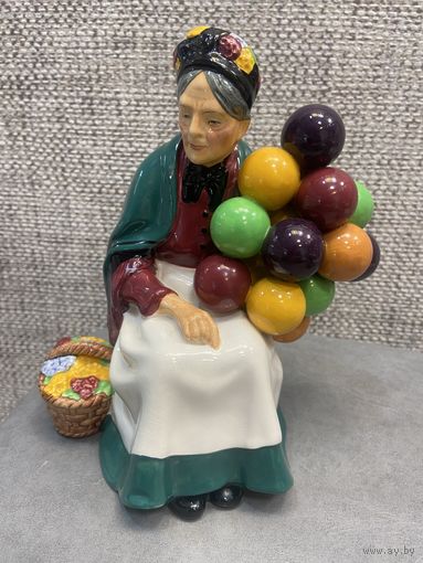 Винтажная статуэтка "Продавец шаров". Фарфор, роспись, ручная работа. Royal Doulton, Англия. Высота 20 см