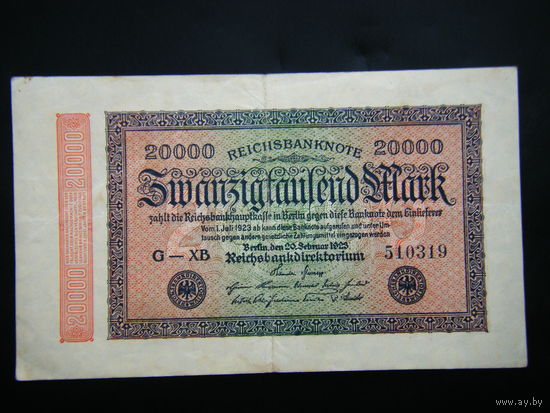 Германия 20000 МАРОК 1923г.
