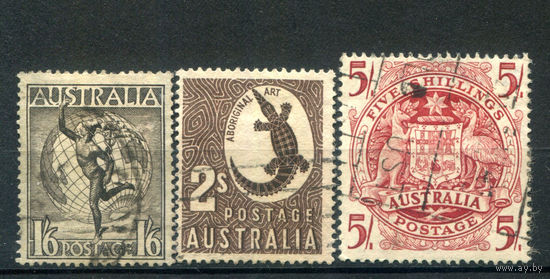 Австралия - 1948/50г. - 3 марки - гашёные. #3-WB-87-B-1