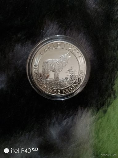 Канада Волк два доллара