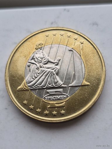 Европроба. Крупный жетон (33 мм) Монако. 1 euro. 45288