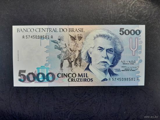 5000 крузейро 1993  года. Бразилия. UNC