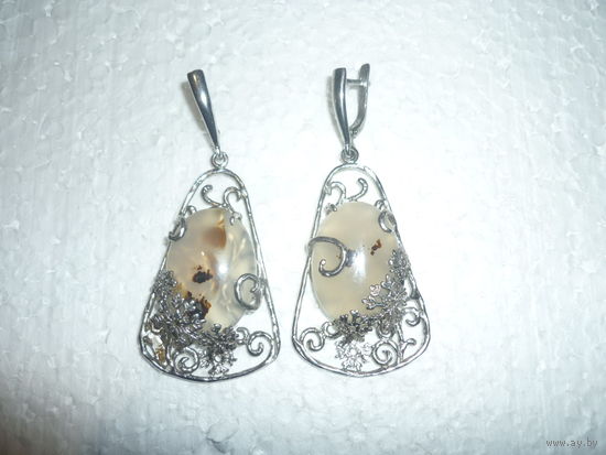 Крупные Серьги 925 Бренд SA8999 Филигранные